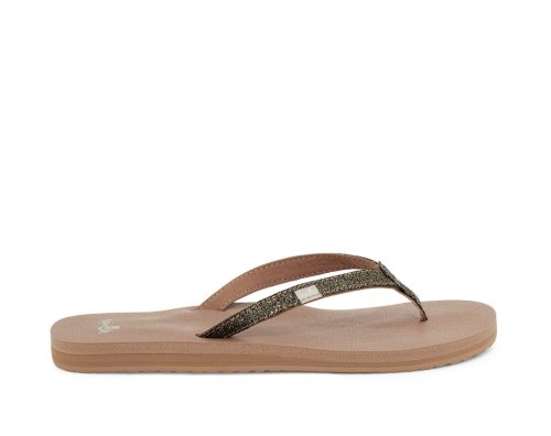 Sanuk Yoga Joy Sparkle - Sanuk Flip Flops Womens Gold - Philippines THBEGZ534